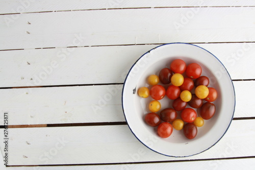 Three varieties of cherry tomatoes