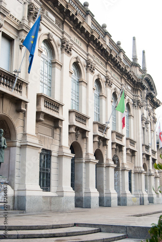 Close up of facade of the building of the University of the Polytechnic