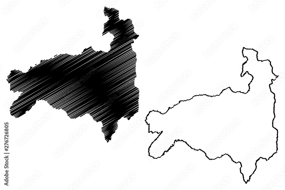 Loja Province (Republic of Ecuador, Provinces of Ecuador) map vector illustration, scribble sketch Loja map....