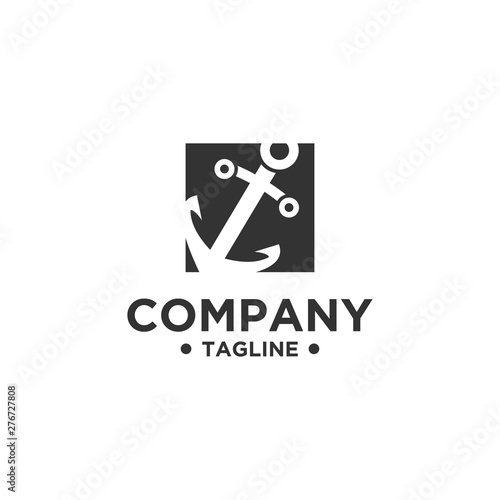 Anchor Logo Design Vector