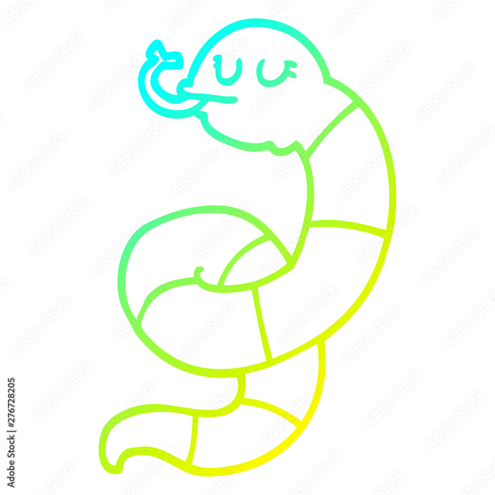 cold gradient line drawing cartoon snake coiled cold gradient line drawing cartoon snake coiled
