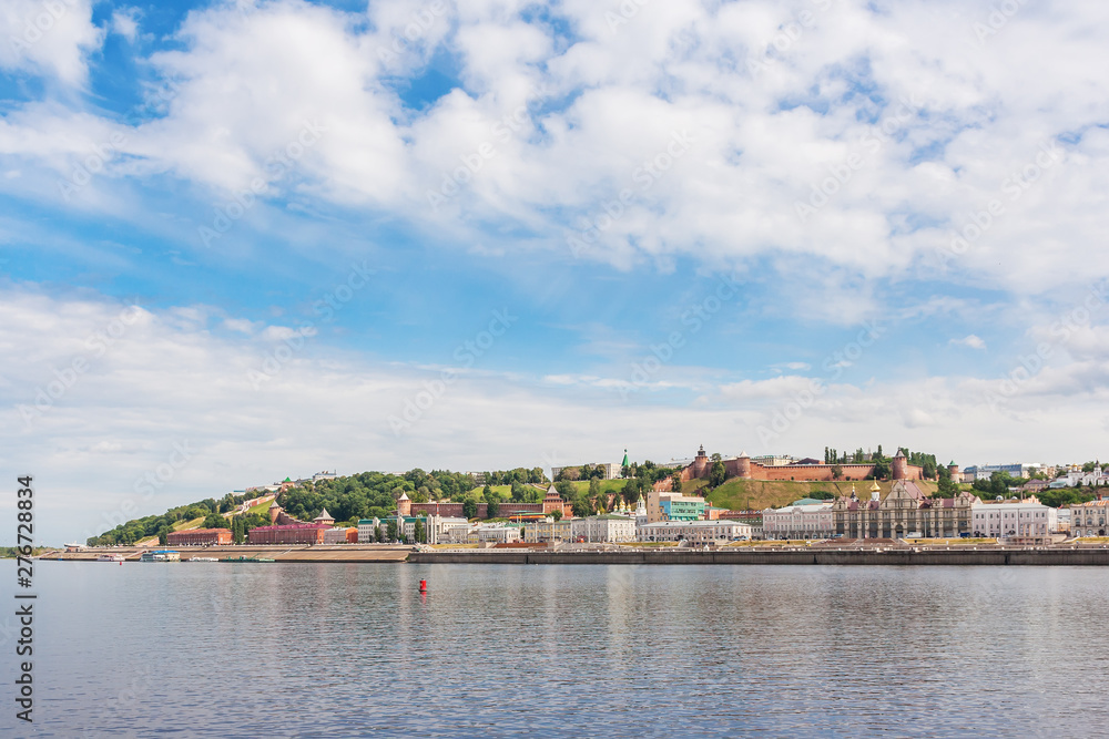View of the city of Nizhny Novgorod from the river, Russia
