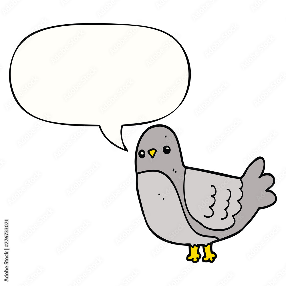 cartoon bird and speech bubble cartoon bird and speech bubble