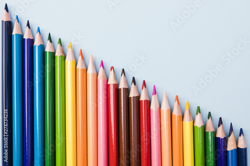 Close-up set of colored pencils
