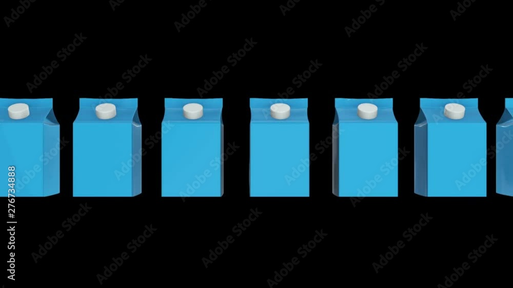 Milk or juice box. Retail package mockup. 3d render video available in 4k FullHD and HD render footage Milk or juice box. Retail package mockup. 3d render video available in 4k FullHD and HD render footage