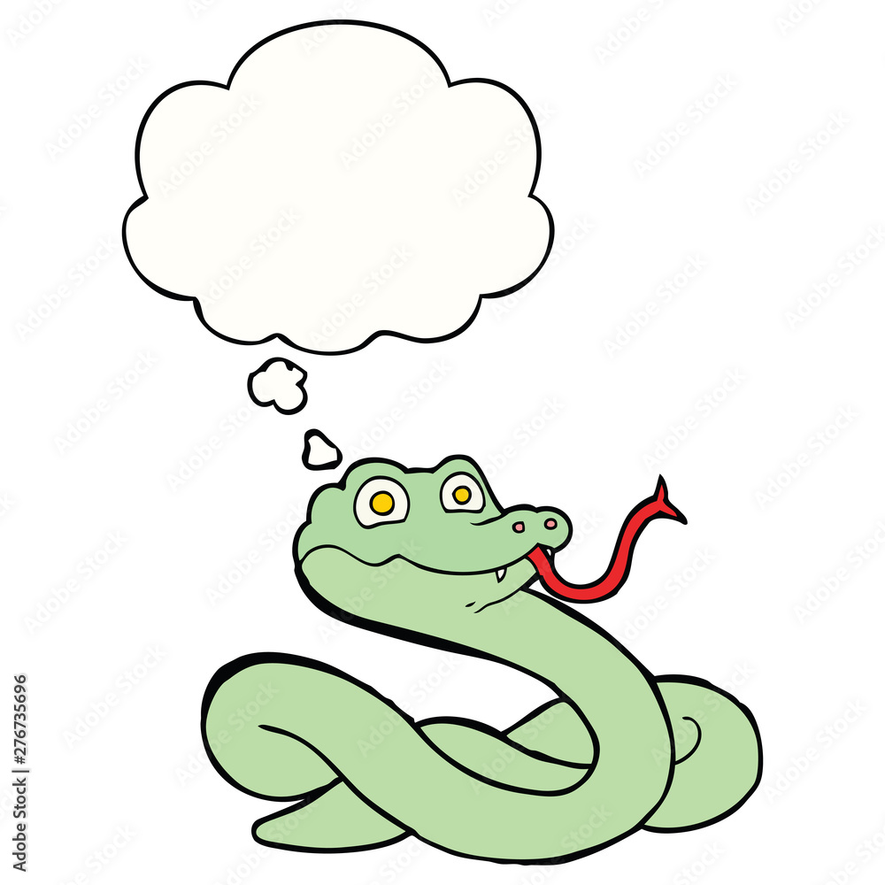 cartoon snake and thought bubble cartoon snake and thought bubble