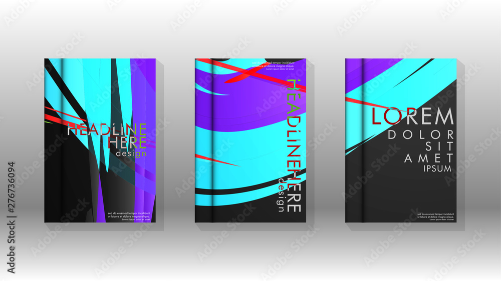 Book Cover colorful geometric backgrounds.
