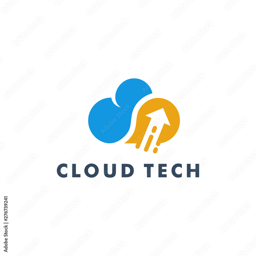 cloud computing and storage vector logo technology design template new app image concept element - Vector cloud computing and storage vector logo technology design template new app image concept element - Vector