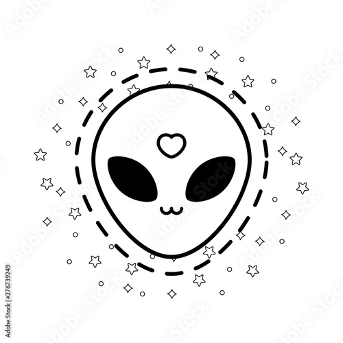 patch of head alien icon