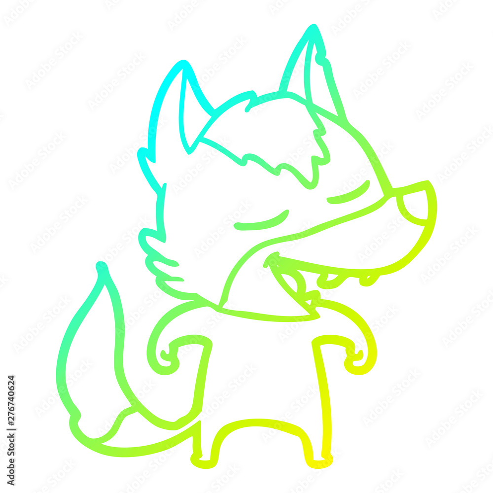 cold gradient line drawing cartoon wolf laughing cold gradient line drawing cartoon wolf laughing