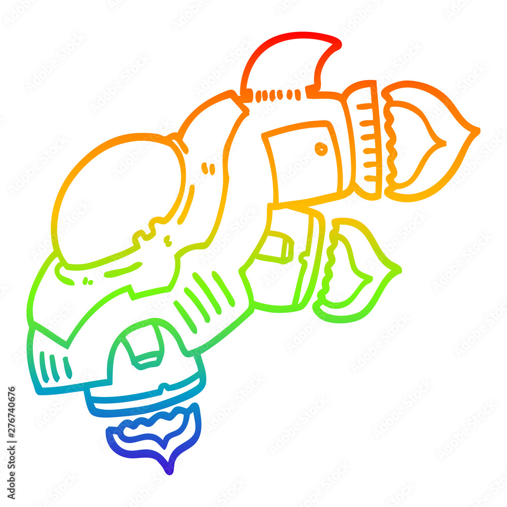 rainbow gradient line drawing cartoon space ship rainbow gradient line drawing cartoon space ship