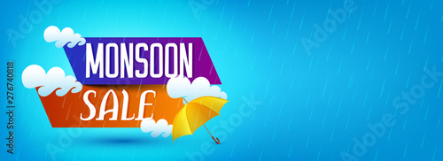 vector illustration,poster for Monsoon season, sale banner,sale 