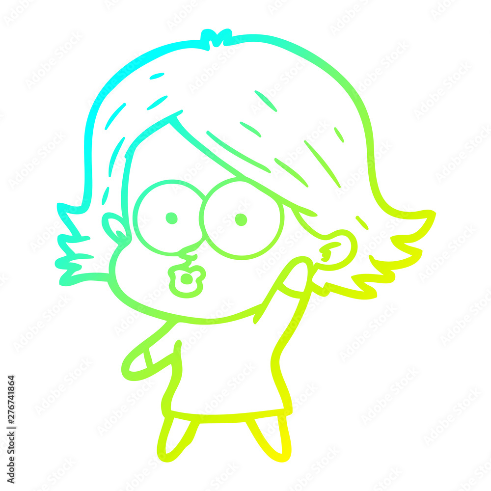 cold gradient line drawing cartoon girl pouting cold gradient line drawing cartoon girl pouting