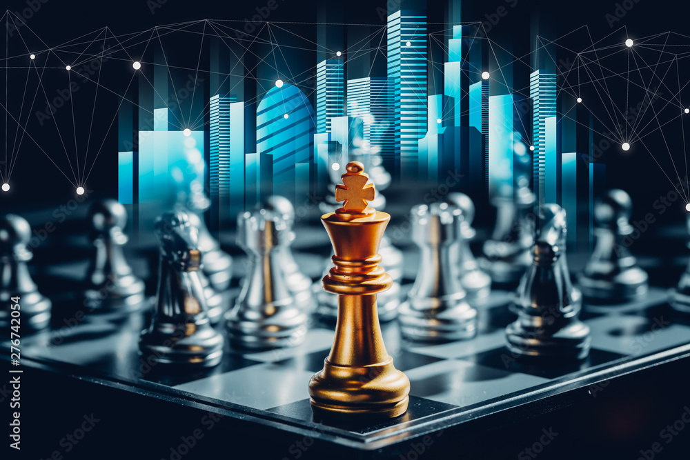Business futuristic graphic icon,silver and golden chess board game.strategy ideas and connection concept in vintage color tone. Business futuristic graphic icon,silver and golden chess board game.strategy ideas and connection concept in vintage color tone.