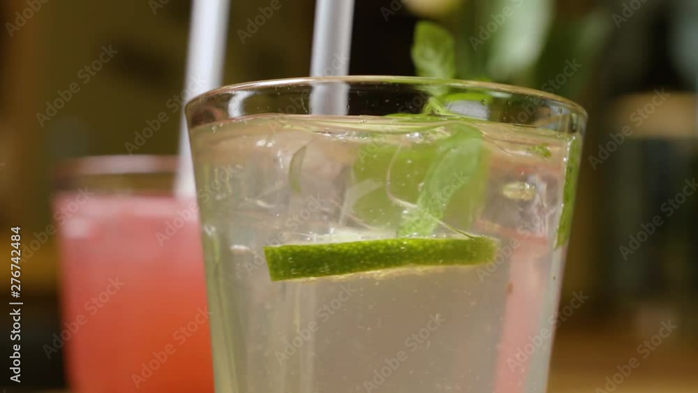 Stirring Around Lemonade with Straw Stirring Around Lemonade with Straw