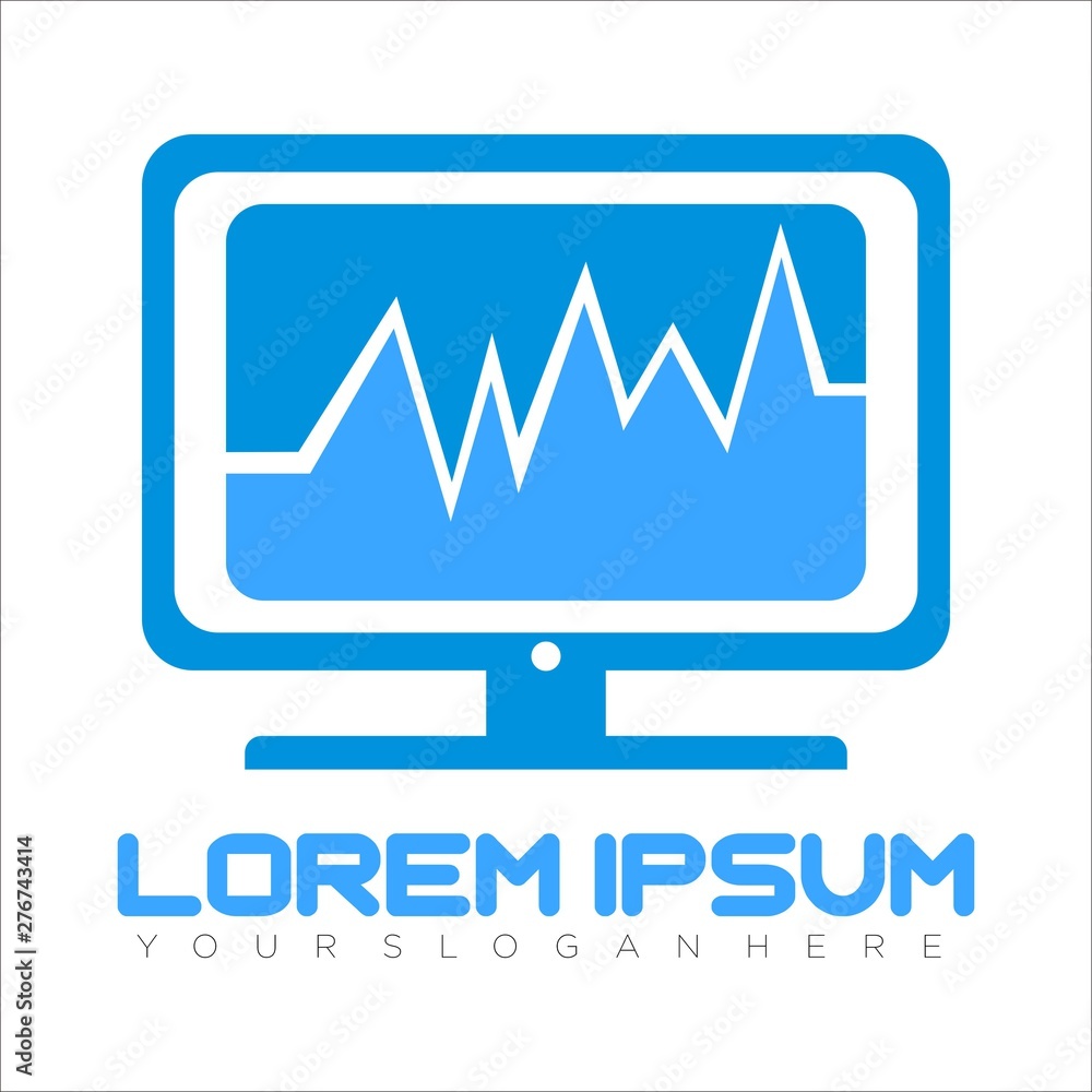 elegant computer logo design elegant computer logo design