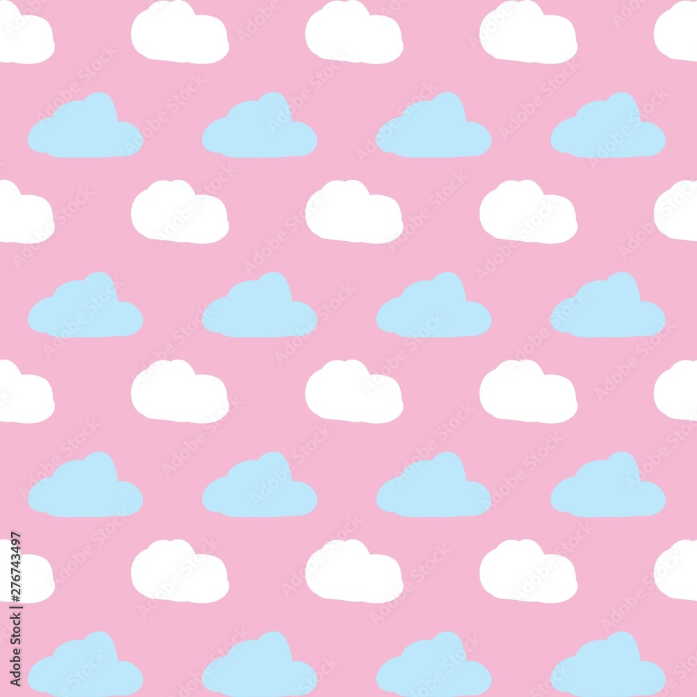 Children's decor, seamless pattern with cute cartoons, simple vector drawing Children's decor, seamless pattern with cute cartoons, simple vector drawing