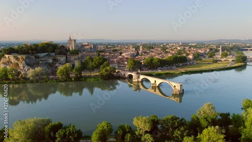 Old medieval bridge of Avignon France photo