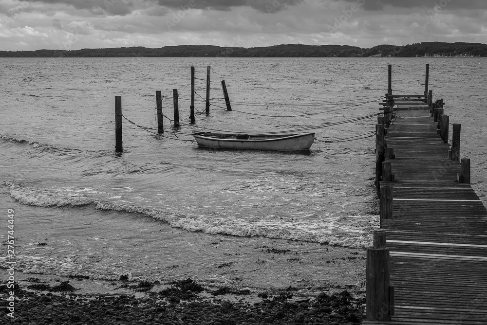 Fototapeta premium old pier at sunset