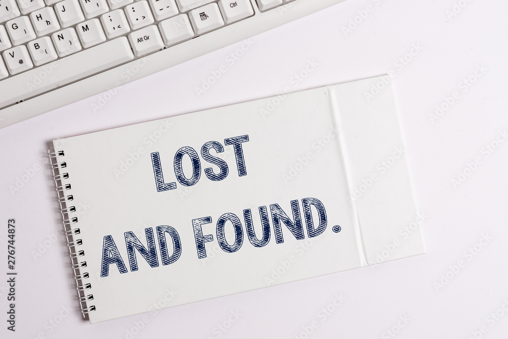 Text sign showing Lost And Found. Business photo showcasing a place where lost items are stored until they reclaimed Text sign showing Lost And Found. Business photo showcasing a place where lost items are stored until they reclaimed