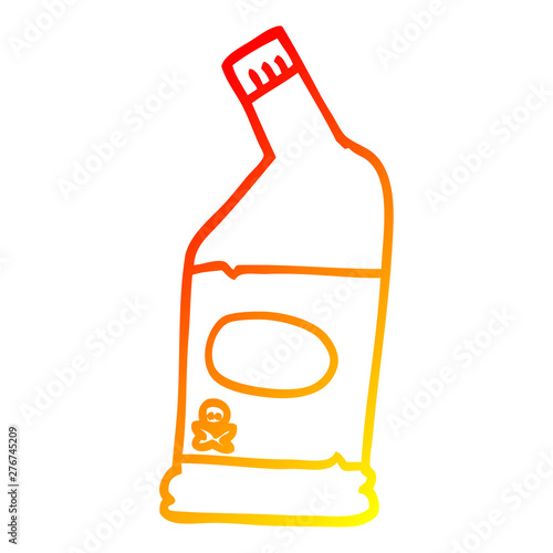 warm gradient line drawing cartoon bleach cleaner