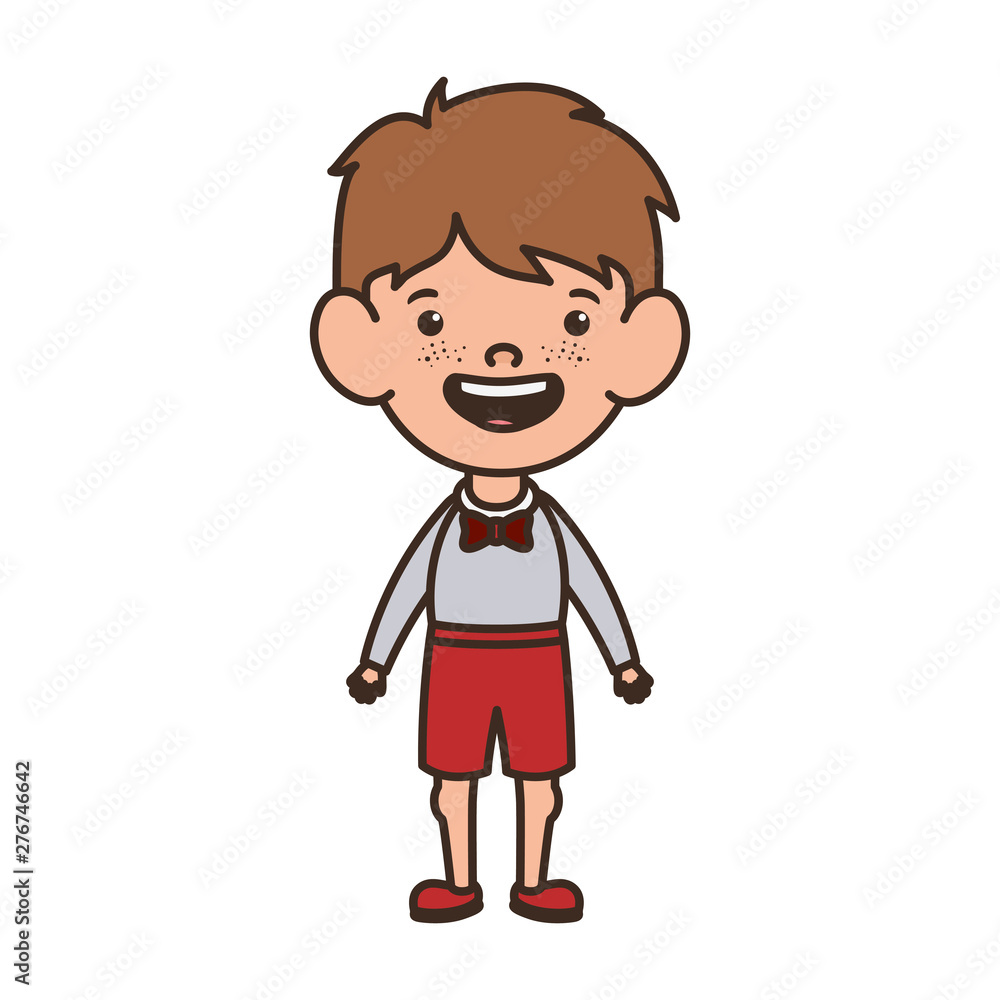 student boy standing smiling on white background student boy standing smiling on white background