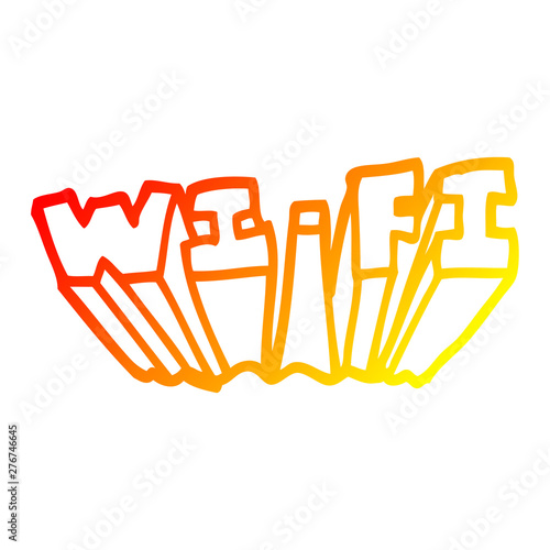 warm gradient line drawing cartoon tablets