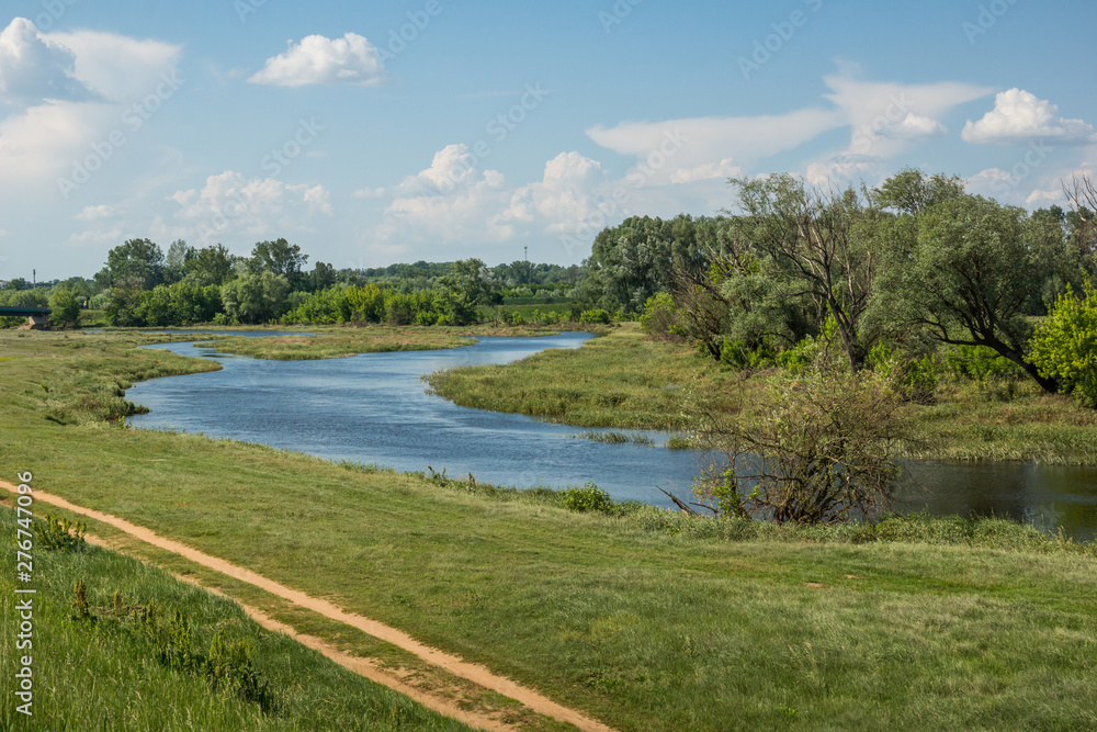 Obraz premium Bzura river near Kamion, Masovia, Poland