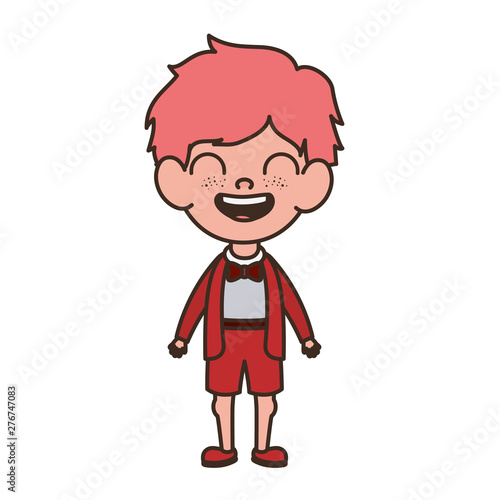 Wallpaper Mural student boy standing smiling on white background Torontodigital.ca