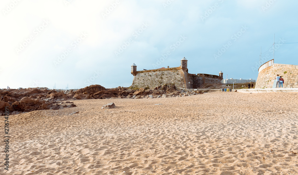 Beautiful landscape of the beach with the fort of San Francisco Xavier also called Beautiful landscape of the beach with the fort of San Francisco Xavier also called