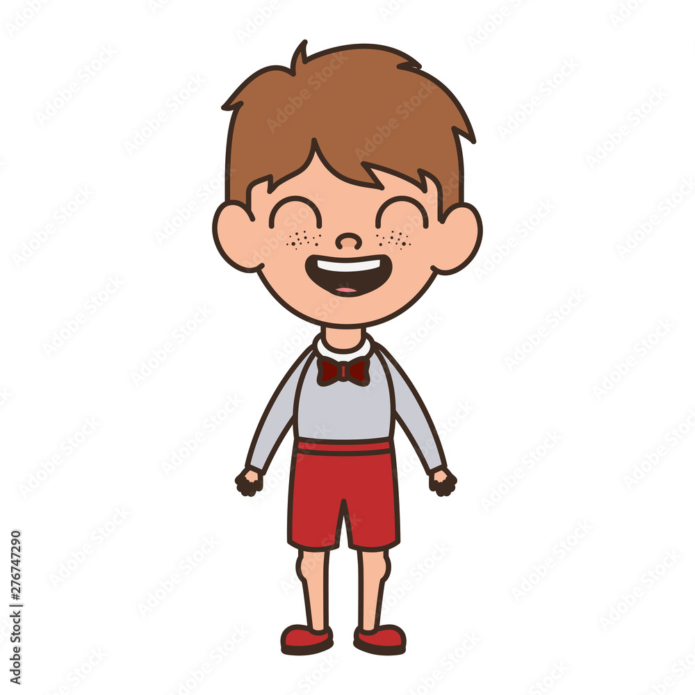 student boy standing smiling on white background student boy standing smiling on white background