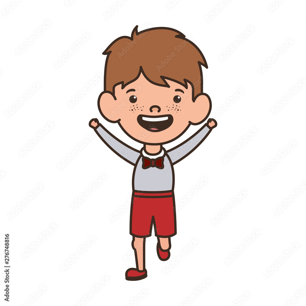 student boy standing smiling on white background student boy standing smiling on white background
