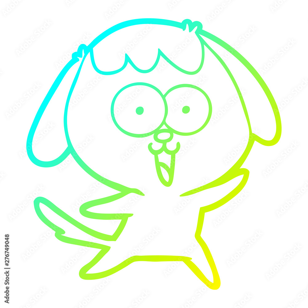 cold gradient line drawing cute cartoon dog cold gradient line drawing cute cartoon dog