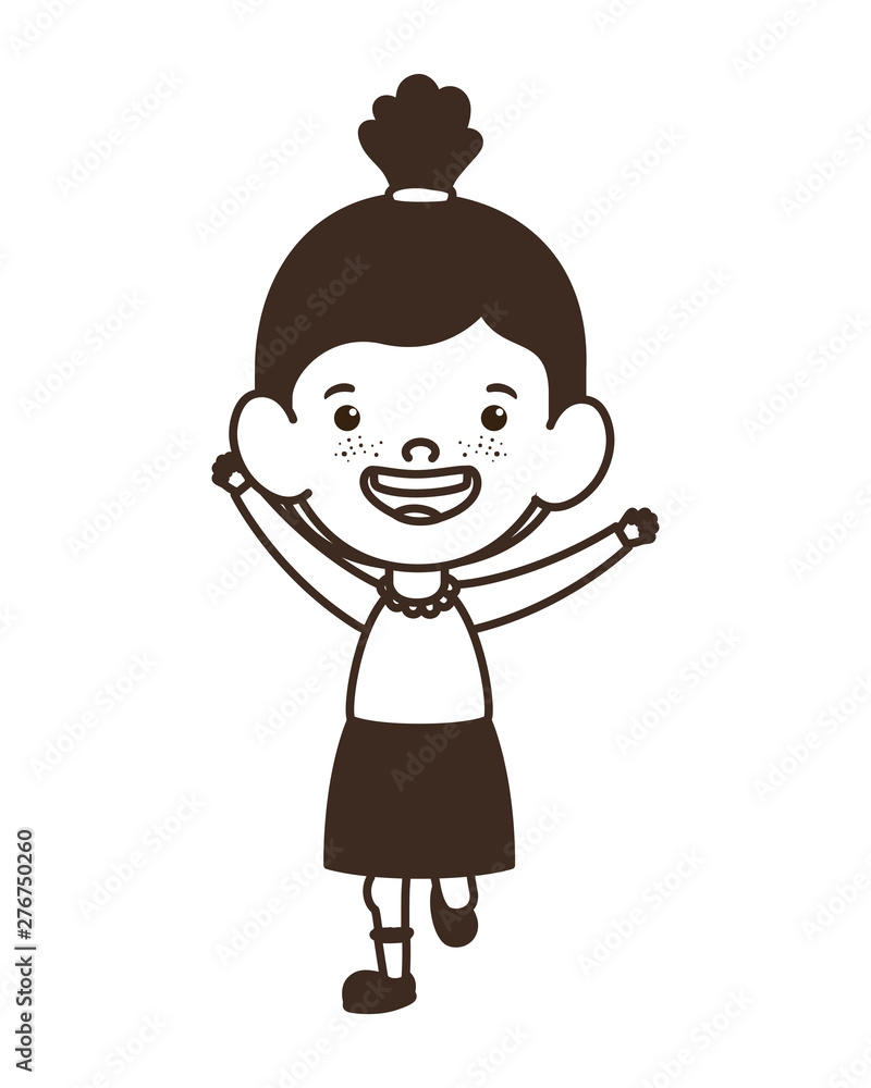 silhouette of student girl standing on white background silhouette of student girl standing on white background