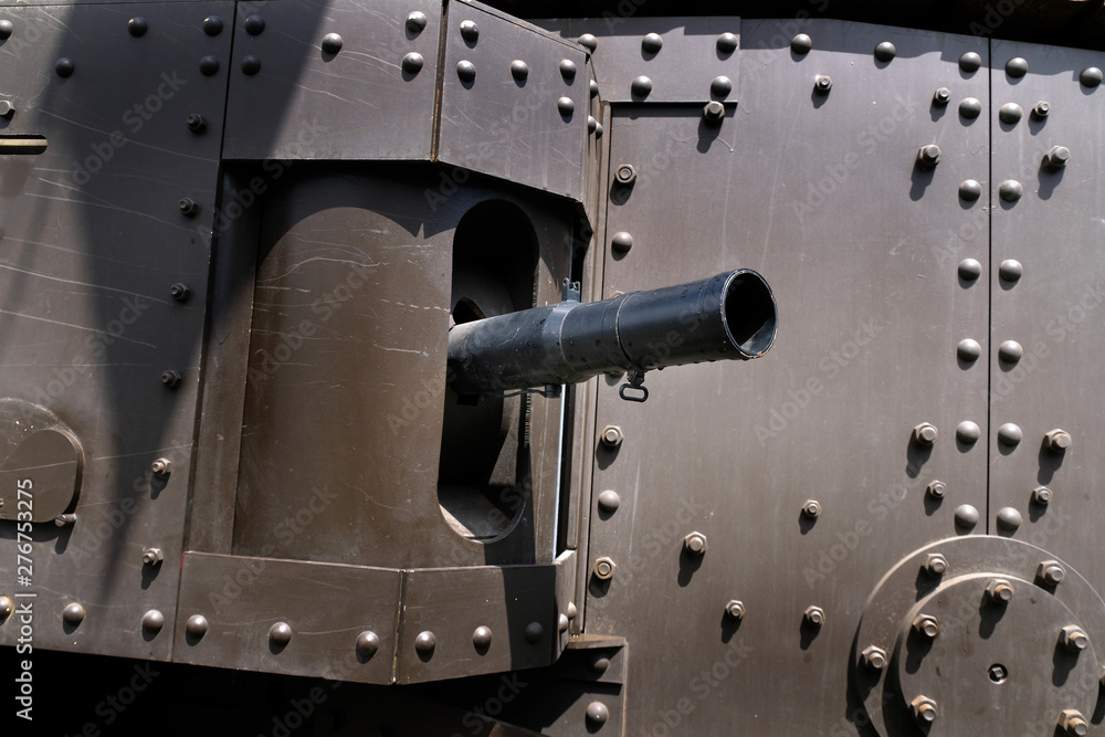 Replica first world war female tank. Guy Matin TV project.