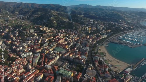 Air view of the city of San Remo, Italy