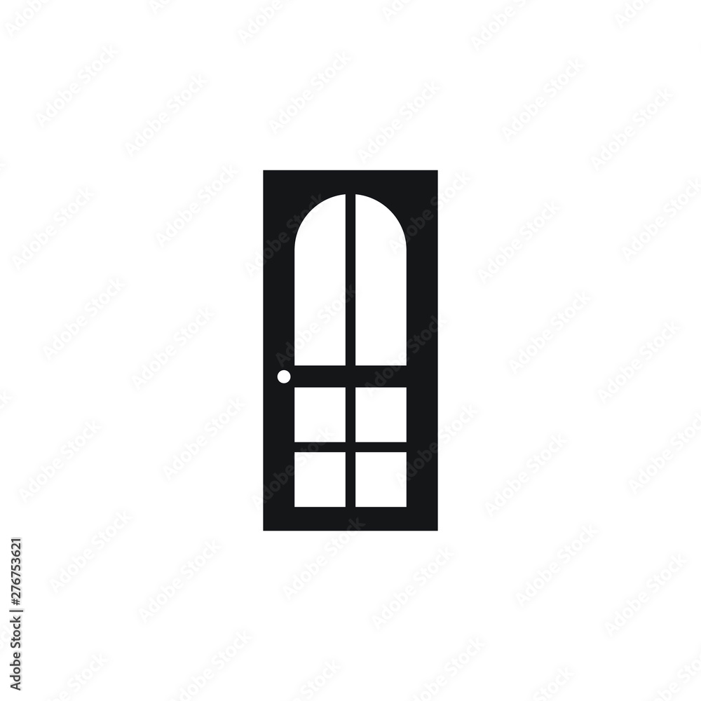 Door icon logo design vector template