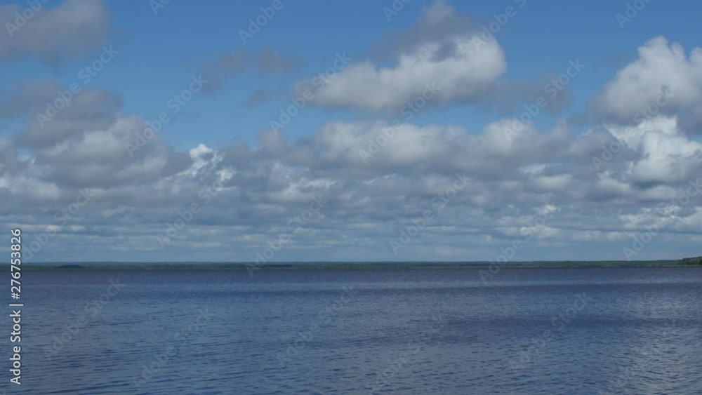 cumulus clouds fly over lake time lapse cumulus clouds fly over lake time lapse