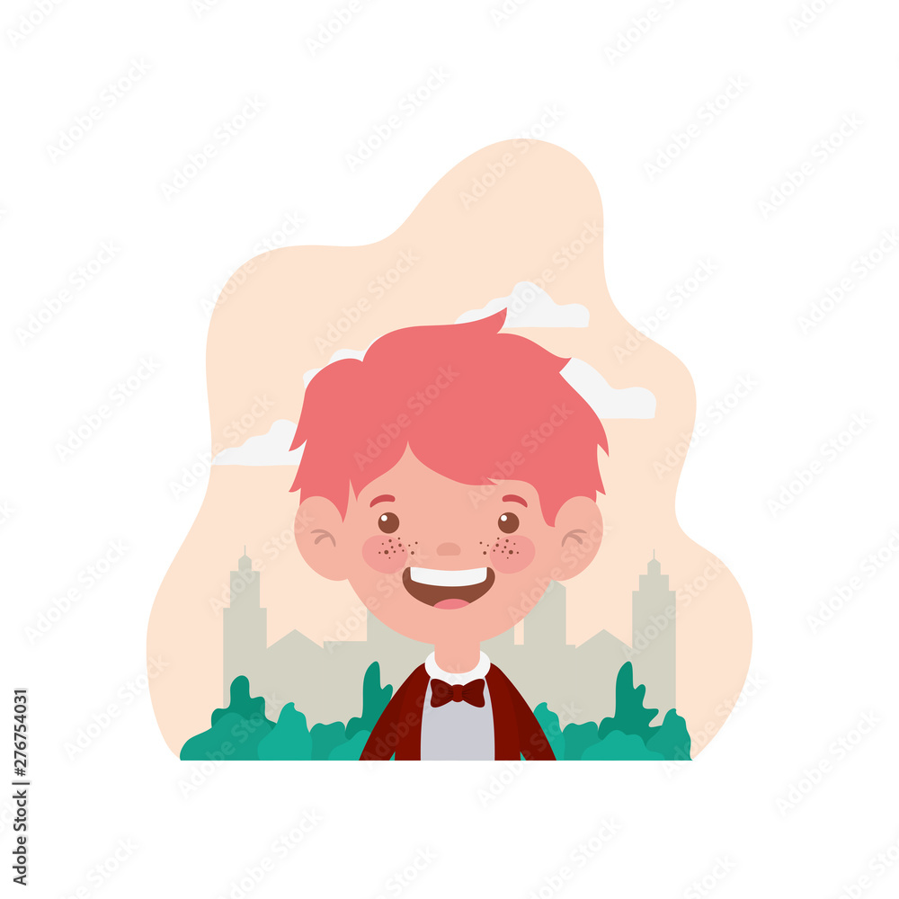 student boy smiling with landscape background student boy smiling with landscape background