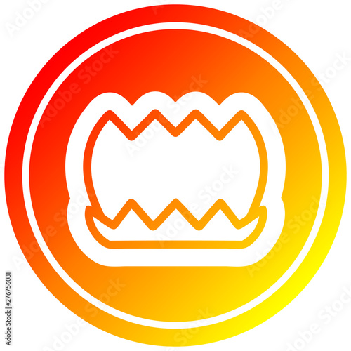 lotus flower circular in hot gradient spectrum
