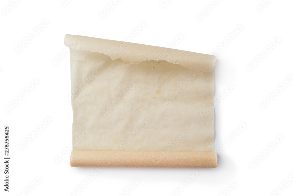 Parchment paper isolated on white