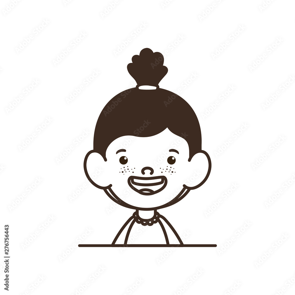 silhouette of student girl smiling on white background silhouette of student girl smiling on white background