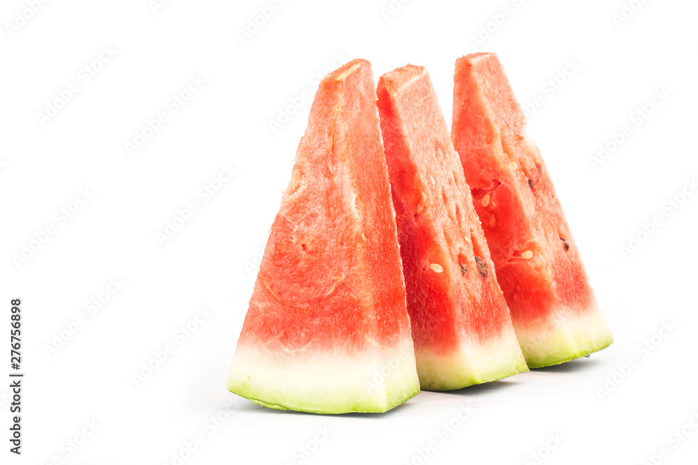 Fresh watermelon placed on a white background Fresh watermelon placed on a white background