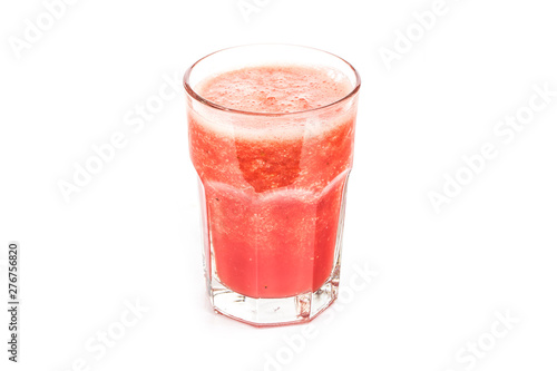 fresh watermelon juice isolated on white background