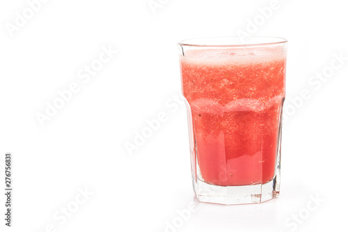 fresh watermelon juice isolated on white background