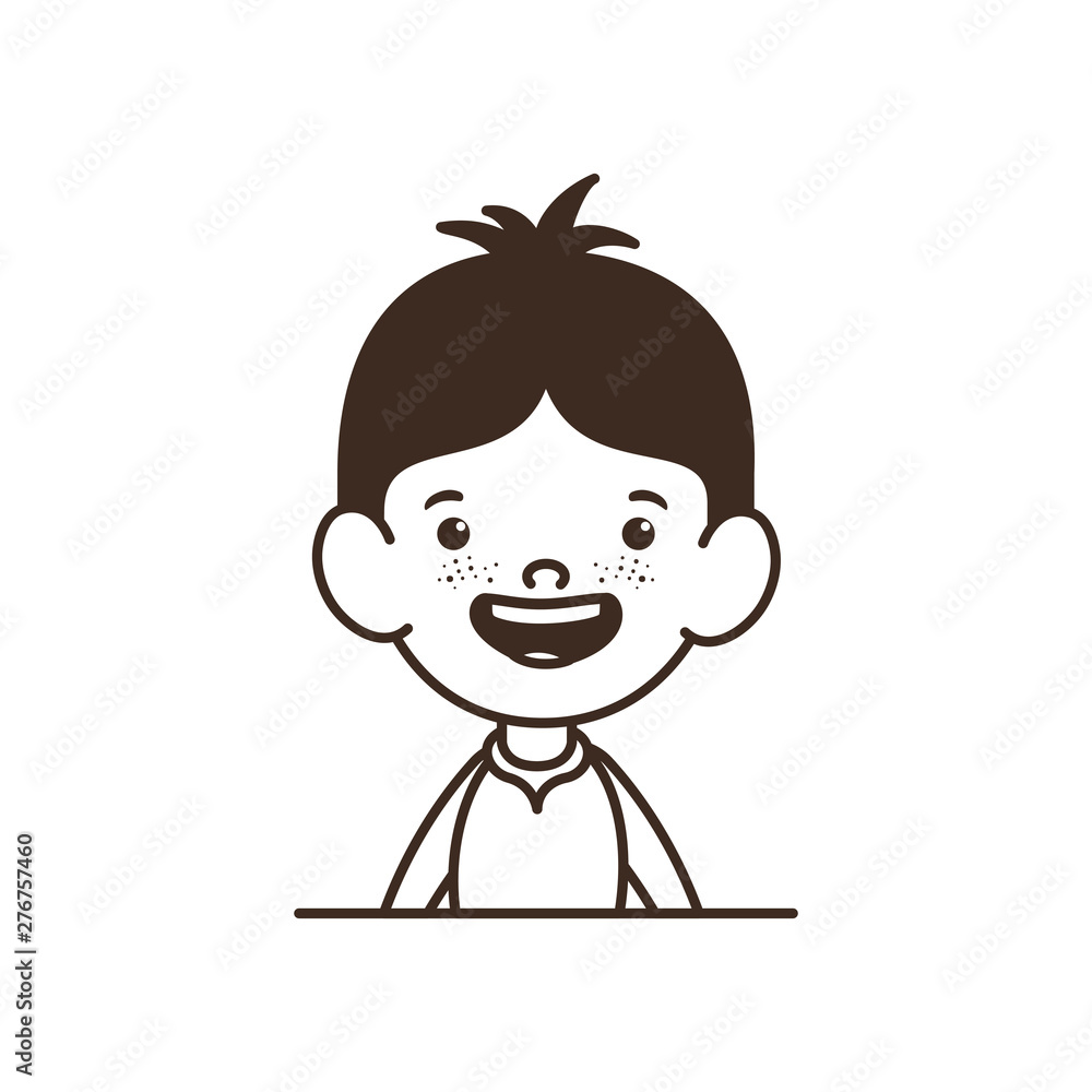 silhouette of student boy smiling on white background silhouette of student boy smiling on white background