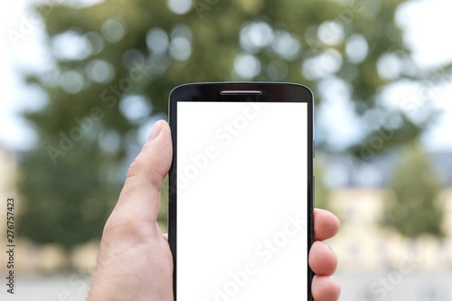 plain smartphone with white text field background