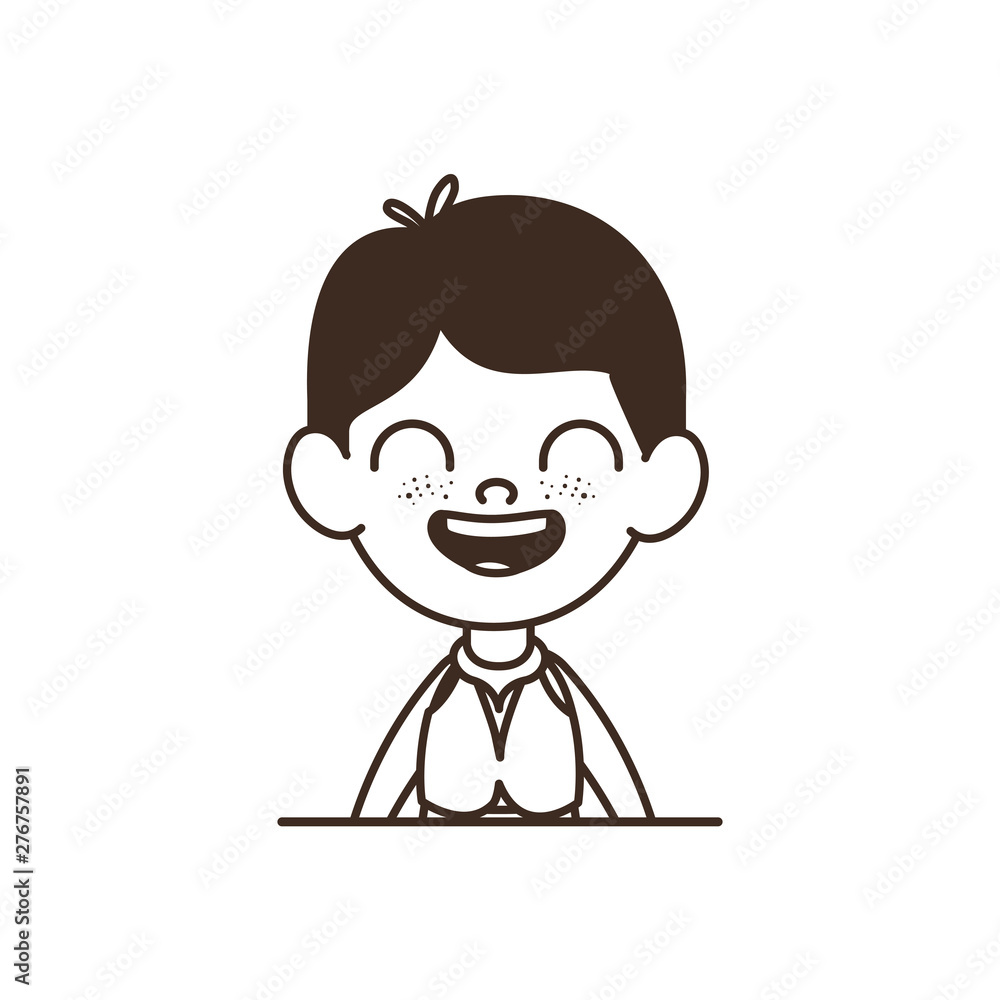 silhouette of student boy smiling on white background silhouette of student boy smiling on white background