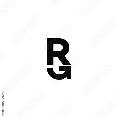 rg initial letter logo vector