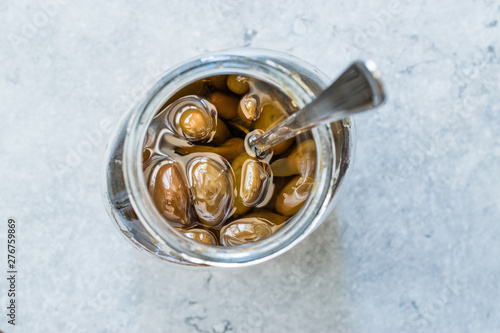 Wallpaper Mural Pistachio Jam with Spoon in Jar / Marmalade. Torontodigital.ca